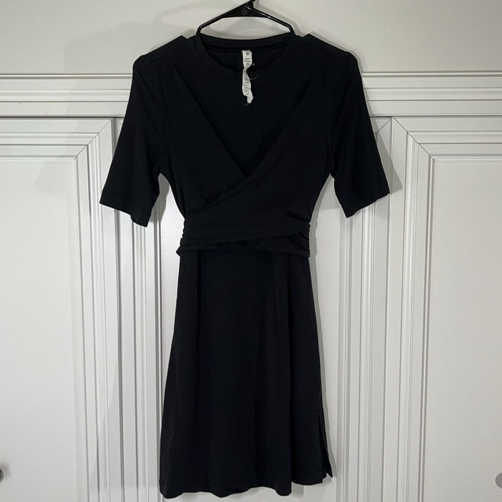 Lululemon Cotton Wrap-Front T-Shirt Dress Size 4